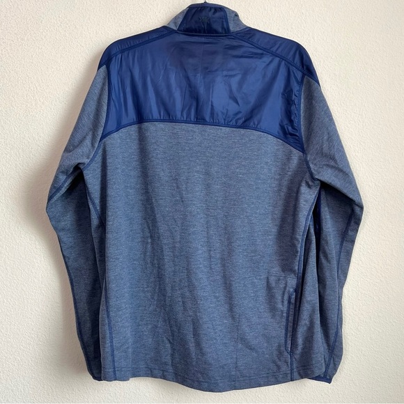 Rhone Mens Windbreaker Tech Terry Full Zip Jacket Tasman Blue Size Medium - Picture 2 of 9